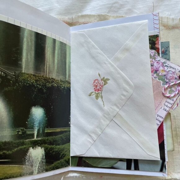 Writing Junk Journal Vintage Style Fabric Cover Diary Includes Ephemera No 17 u - Picture 14 of 16